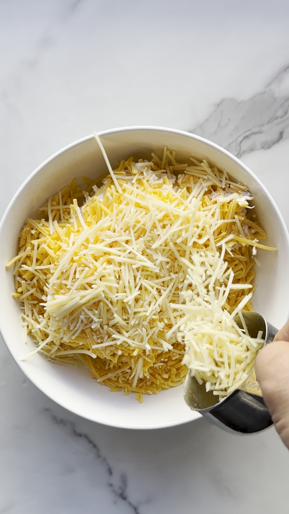 jalapeno popper dip being prepared